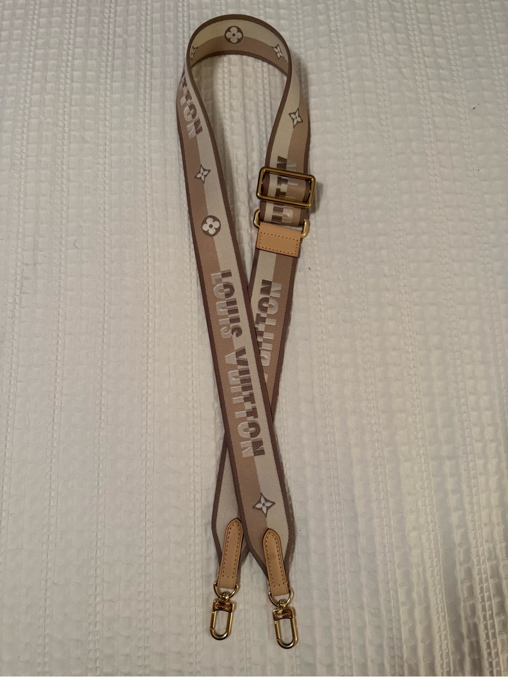Louis Vuitton Bandouliere Beige Cream Monogram Adjustable Strap